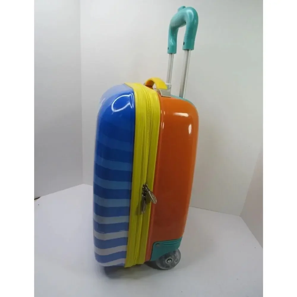 Disney Mickey Mouse Kids Hard Shell Rolling Suitcase American Tourister GUC 